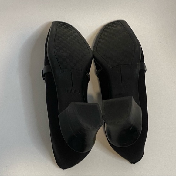 Munro black Cindi Block Heel Pump Black Stretch Fabric 7 M - Picture 7 of 9